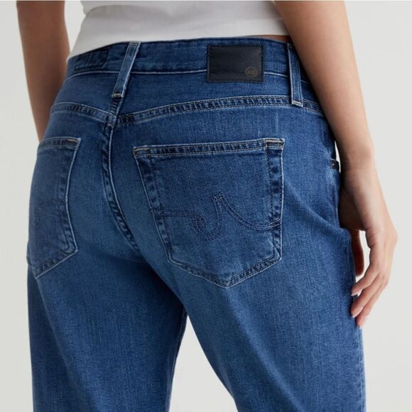 AG Adriano Goldschmied Ex-Boyfriend Slouchy Slim Blue Denim Jeans - Picture 4 of 16
